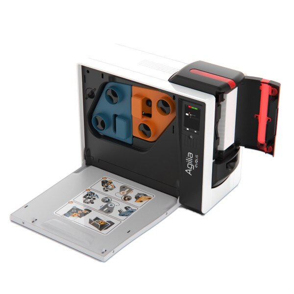 evolis agilia opened ribbon